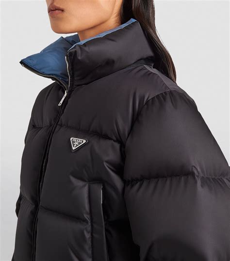 cashmere puffer jacket prada|prada nylon cropped puffer jacket.